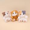 Palm-Sized Cat Egg Tart Plush Toy - Cute Sitting Cat Doll Companion for Girls, Perfect for Sleeping and Birthday Gifts.