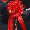 Large Red Ribbon Double Happiness Wedding Car Bows for Decoration and Door Handles