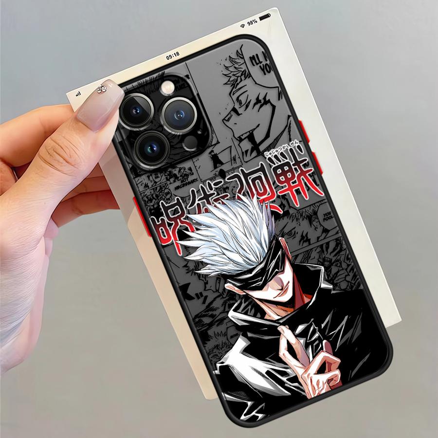 Japan Anime Jujutsu Kaisen Funda Back Phone Cover Case for iPhone 17 Pro Max XS XR 13 Mini 12 7 8 SE 11 Air 15 16 Plus 14
