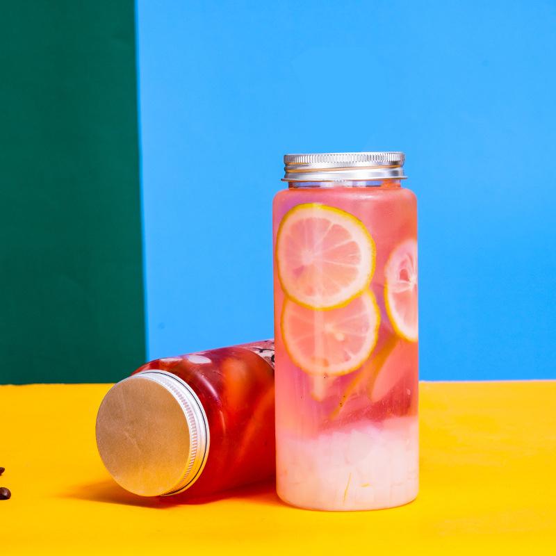 400/500/650Ml Round Disposable Juice Beverage Bottle Milk Tea Yogurt Transparent Plastic Bottles