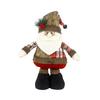 Christmas Doll Pendant Santa Claus Snowman Telescopic Legs Design Plaid Print Xmas Doll Festival