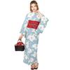 Yukata Free Blue In X1420B115 [Fuuka] Women's 2-piece Set, Size, Camellia, (Heko Obi/Made Japan/Red)