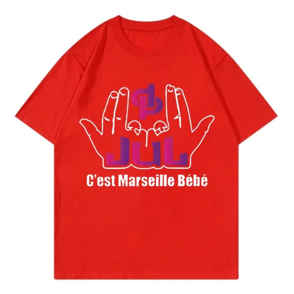 French Rapper Jul Cest Marseille Bb Graphic T Shirts Fashion Hip Hop Y2k Clothing Tshirt 2026 New Summer Pure Tshirt Unisex