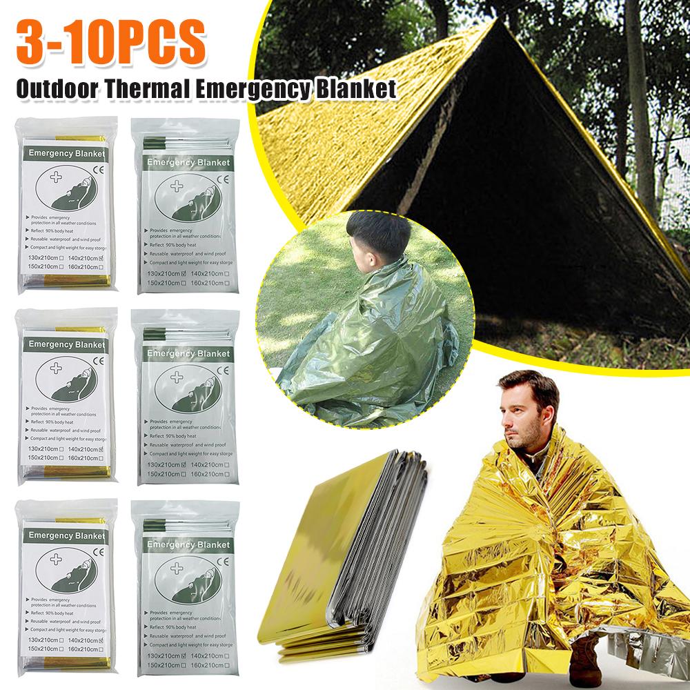 Coperta Termica di Sopravvivenza in Foglio Coperta Termica d'Emergenza da Esterno Isolamento Salvavita per Escursionismo Outdoor per Viaggi Caccia