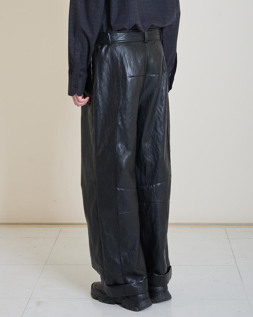 Y So Cereals New Wide Pants Leather
