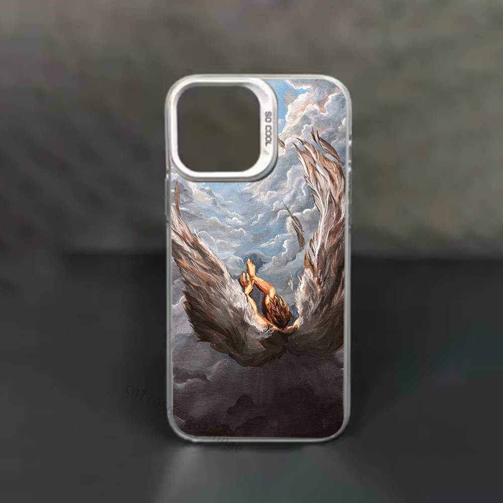 Fallen Angel by Alexandre Cabanel Phone Case For iPhone 17,16,15,14,13,12,11,Pro,Max,Plus,Mini,X,XS,XR,8,S,SE Soft Black Case iPhone16promax