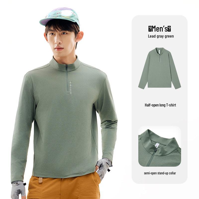 TECTOP/Tantuo Unisex Quick-Dry Long-Sleeve Outdoor T-Shirt: Sun Protection, Breathable, Antibacterial, Sportswear. X-Large