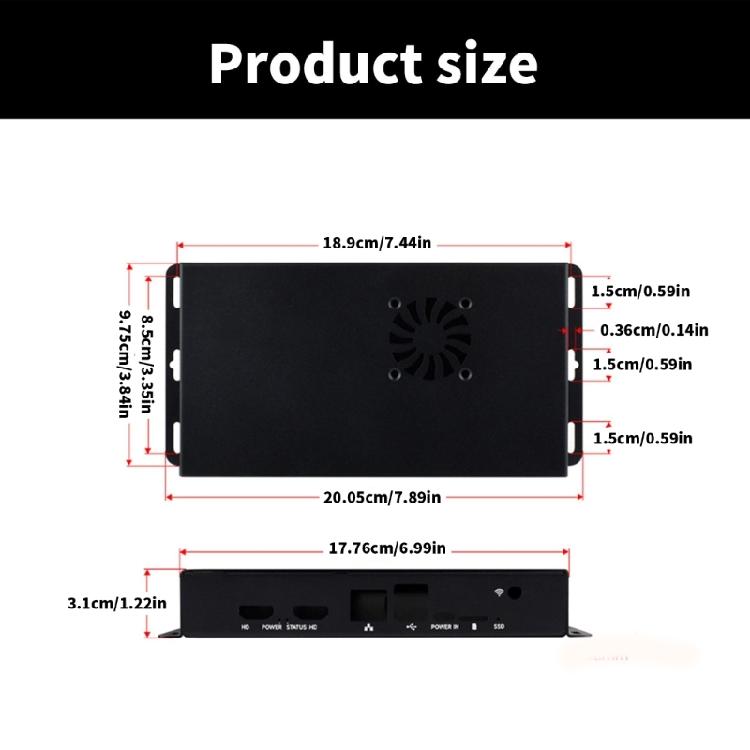 Advanced Aluminum Box Enclosure for Pi CM5 IO Board Case with Efficient Heat Distribution and Secures Fit Housing