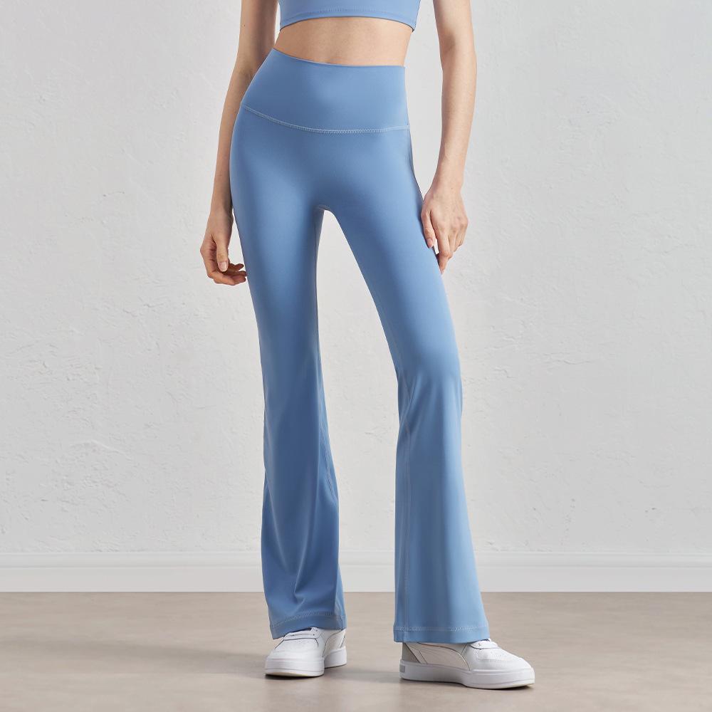 Pantaloni de Yoga Nuls pentru Tineri, cu Talie Înaltă, Liftare Fesă și Croială Évasé pentru Toamnă/Iarnă - Pantaloni de Fitness Noi cu Picior Larg pentru Femei