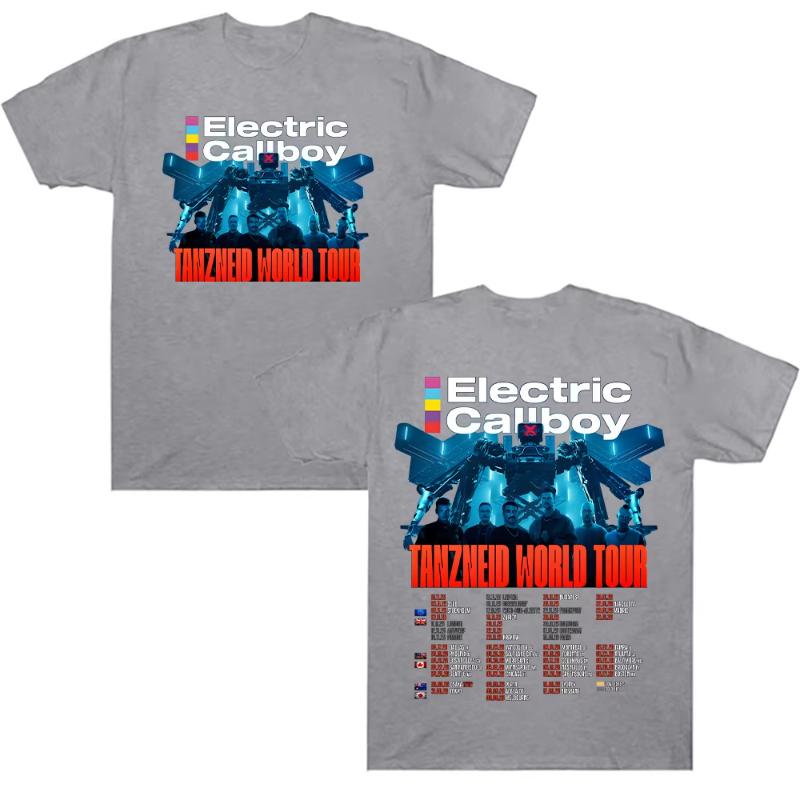 

Electric Callboy Tanzneid World Tour T Shirts Unisex Cotton T-Shirts Casual Breathable Pattern Crew Neck Short Sleeve Tees Pu... S разноцветный