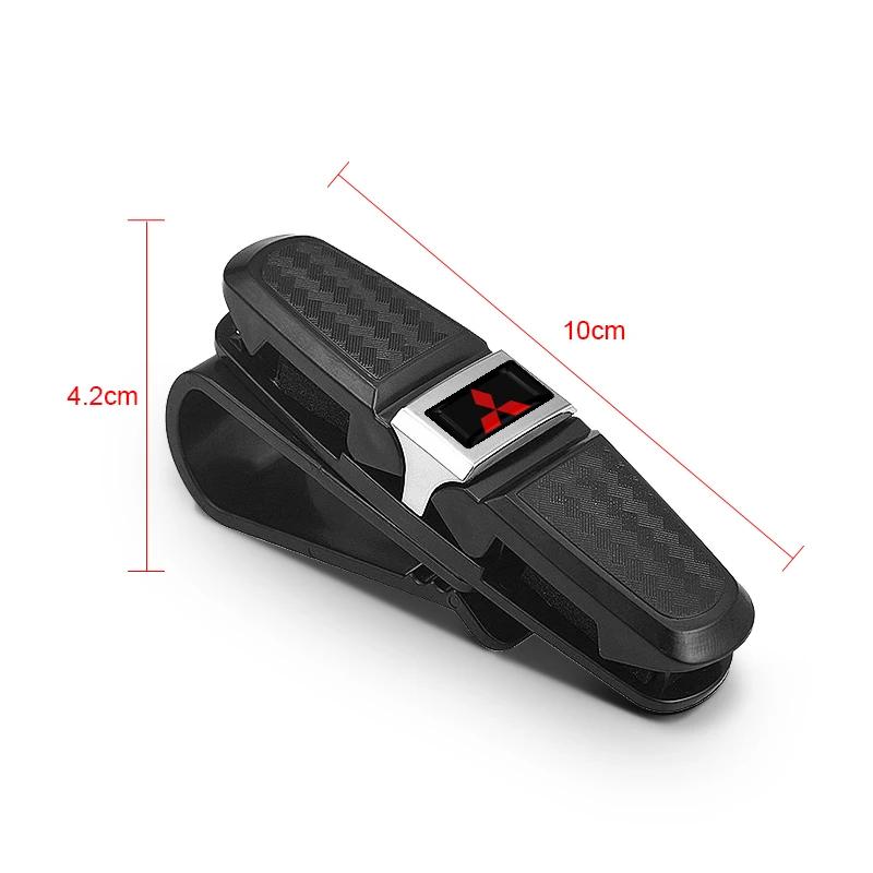 Car Sun Visor Glasses Box Universal Sunglasses Clip Card Ticket For Mitsubishi Lancer L200 Pajero Sport Attrage Mirage Eclipse WZ8