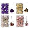 6pcs/Set 4CM Christmas Ball Ornaments Set Plastics Christmas Tree Pendant Decoration Merry Christmas Decoration Accessories