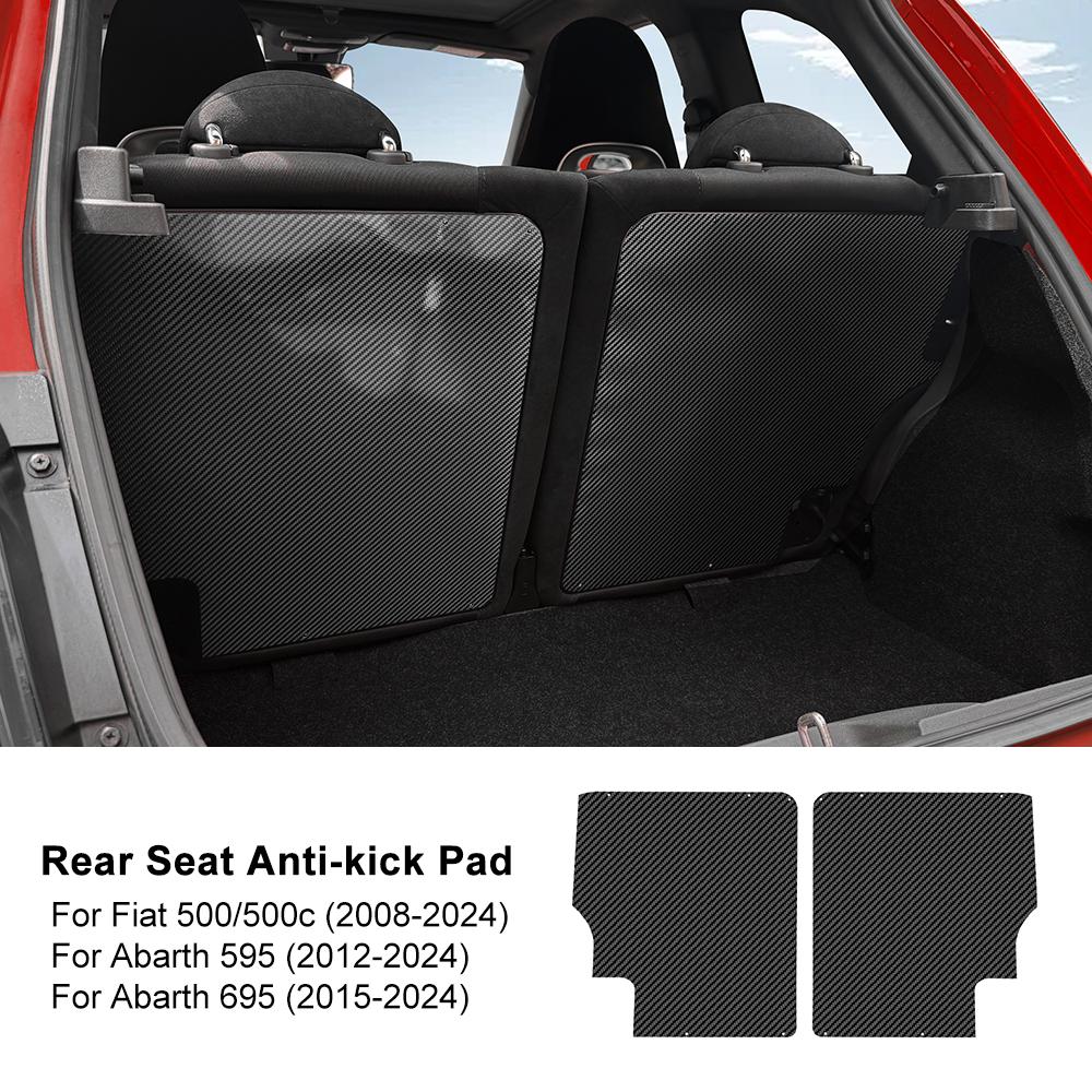 

For Abarth 595 2012-2025/Abarth 695 2015-2025 Fiat 500/500c 2008-2025 Real Carbon Fiber 3K Cloth LHD RHD Car Rear Seat Back Trim For Abarth 695 15-24