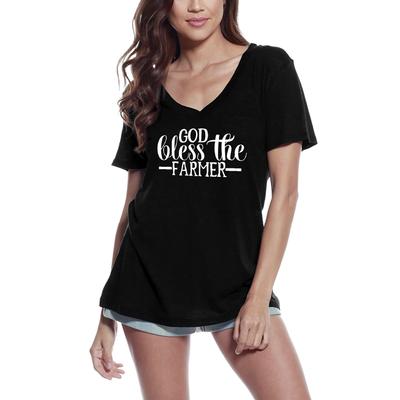 Γυναικείο T-Shirt God Bless the Farmer - Αστείο κοντομάνικο μπλουζάκι