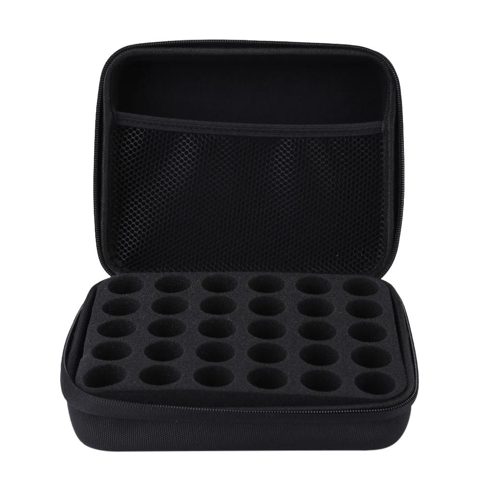 30/60 Bottles Essential Oil Case 15ml Essential Oil Collecting Bags Travel Portable Carrying Cases Nail Polish Storage Bag Black 30 Bottle