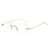 -100~-400  Rimless Anti Radiation Reading Eyeglasses for Men Women Farsighted Plastic Frame