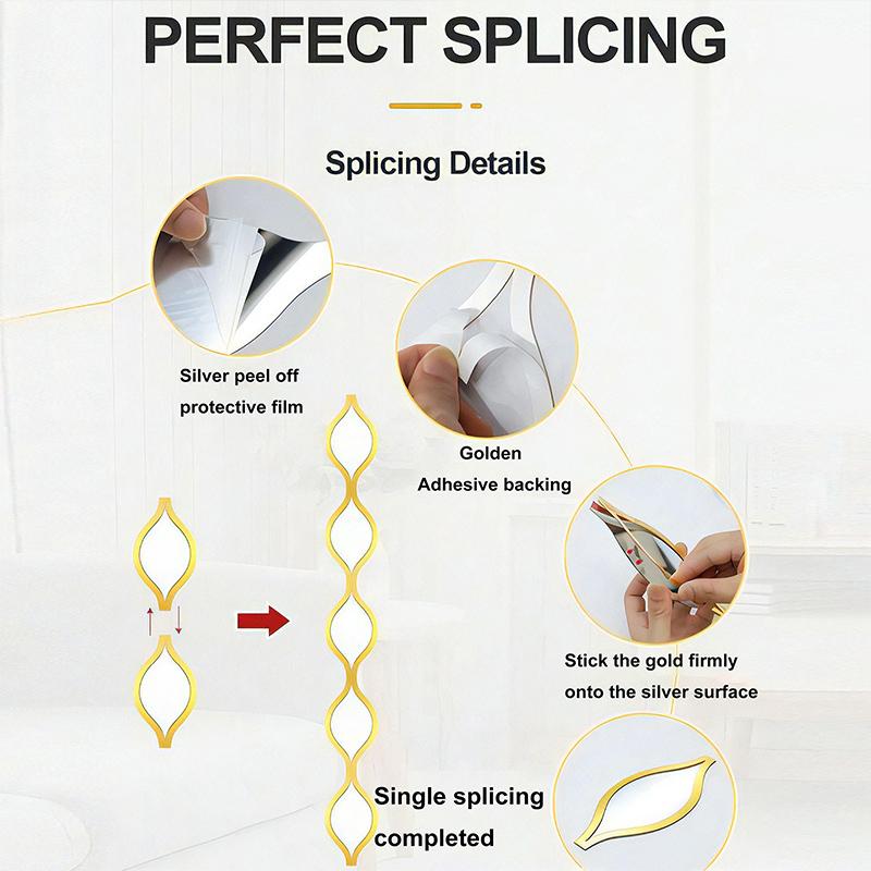 12Pcs Water Droplet Acrylic Mirror Decor Wall Stickers Tear Bead Art Decoration Mirror Stickers Bathroom Mirrors Room Decoration