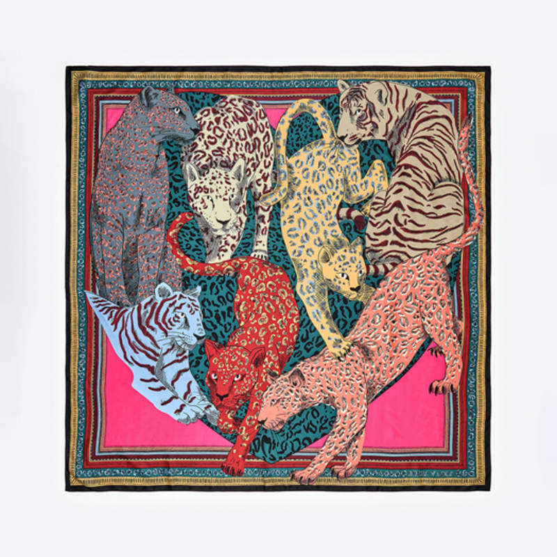 BIMBA Y LOLA Aquamarine Cat Heart Scarf B256AIF001MUF