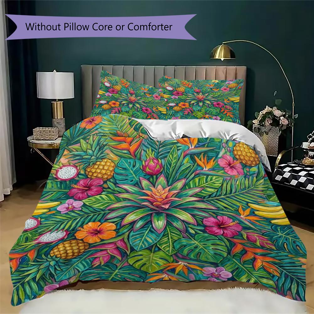 Cute Cartoon Pattern Bedding uilt Set uilt Cover Pillowcase Home Decoration Birthday Gift (1 * duvet cover + 2 * pillowcase  without core)48