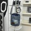 Vintage Denim Simple Crossbody Bag for Women Men Fashi Mini Shoulder Bag Comfortable and Versatile Texture Travel Phe Bag