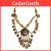 Collier vintage ethnique en alliage avec pendentif géométrique, idéal pour les adeptes de la mode bohème.