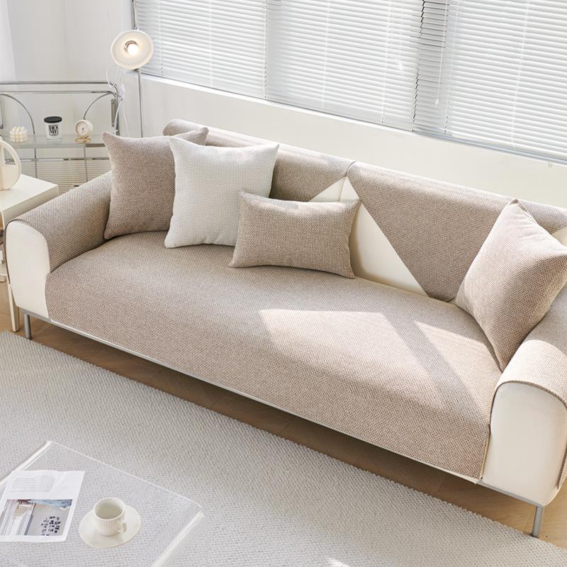 Modern Light Luxury Sofa Cushion Solid Color Non-Slip Sofa Seat Cushion Four-Season Universal Sofa Cover Dust Sofa Cover Cloth Towel