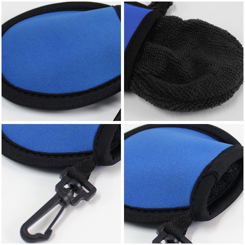 1PC Environmentally Friendly Hanging Hook with Plush Diving Material Inside Golf Sleeve Golf Protective Sleeve Ball Wiping Bag 5