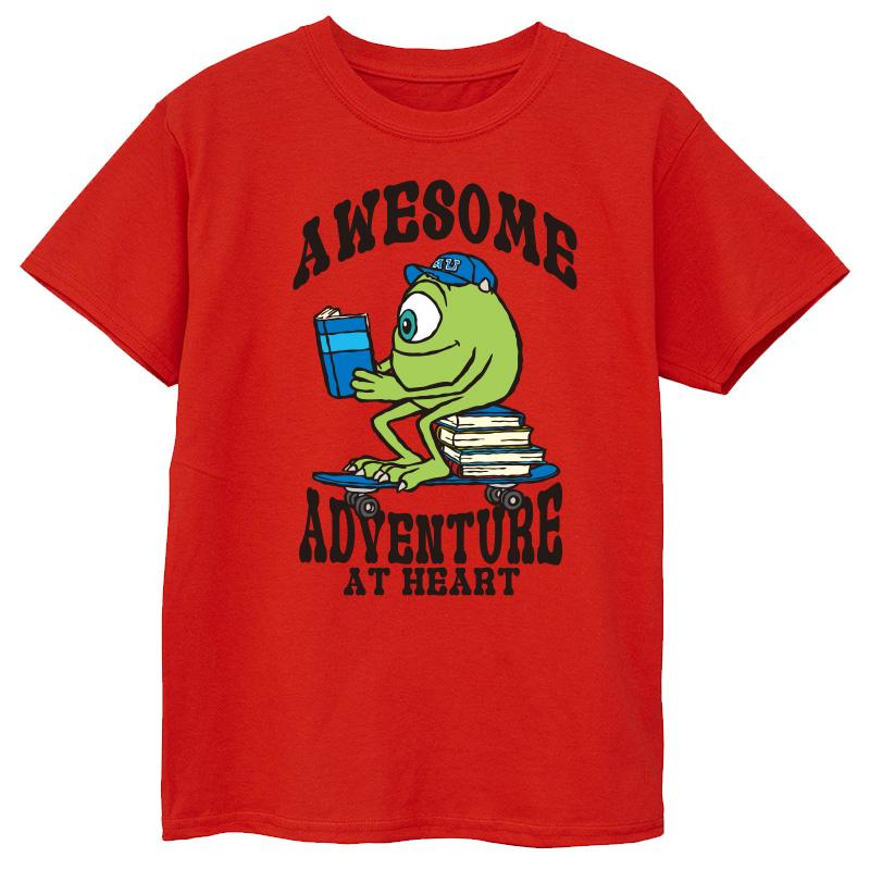 Monsters Inc Boys Reading Awesome Mike Wazowski Cotton T-Shirt