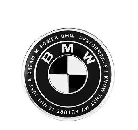 

Car 50th Anniversary Black White logo Wheel Rim Decoration Cover for BMW X1 X3 X5 1 3 5 7 Series Z4 G20 G30 G05 G01 G11 E46 E90 Steering wheel 46MM