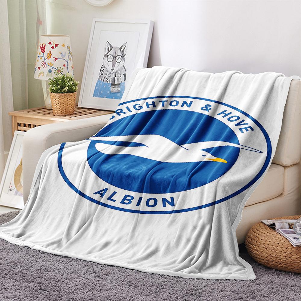 1PC Brighton Print Flannel Blanket, High Quality All Seasons, Home Decor, Warmth and Comfort, Perfect for Christmas Gifts