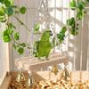 Wooden Parrot Swing Toy Wear-Resistant with Hook Bird Hanging Swing with Bells Bird Toy Hammock Small Pet Entertainment
