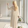 Verlängertes Nachthemd Damen Sommer Spitze Schöner Rücken Große Größe Locker Dünne Eis Seide Pyjama Sexy Reiner Wunsch Langärmeliges Kleid