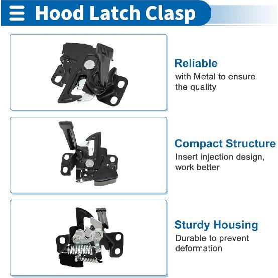 Hood Latch Assembly for Honda Civic 2004-2005 Engine Hood Latch Lock Release No.74120S5A509 1 Pc