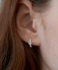 Tatiana (Silver 925) Rope-In Cubic Round Hoop Earrings Ec1973