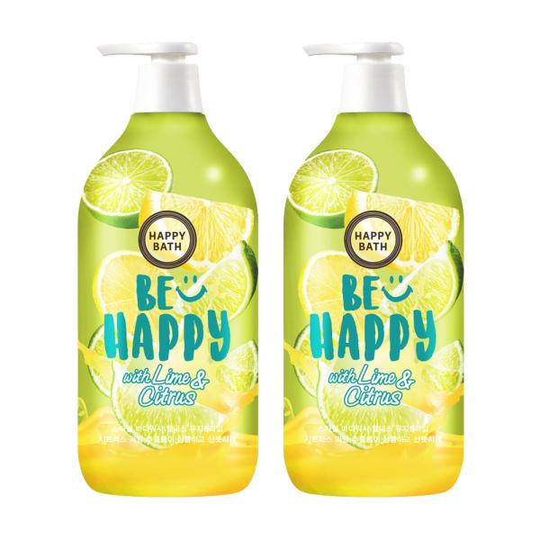 HAPPY BATH Smile Body Wash Wellness Yuja Lime 900g x2