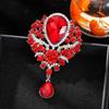 Luxury Rhinestone Rhinestone Bow Tie Clear Crystal Vintage Fashion Crystal Brooches Dangle Design Large Crystal Teardrop Brooch