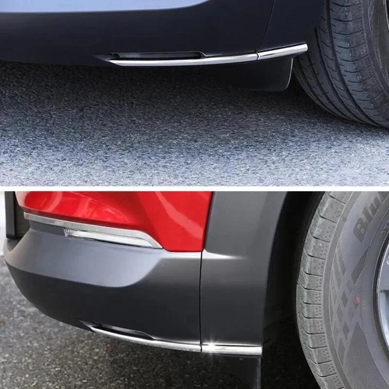 For Mazda Cx-30 Cx30 -  StainlessSteel Front Rear Bumper Corner Protection Strip Cover Trim Decorate Car Accessories