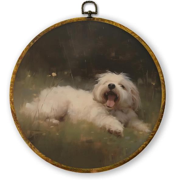 QZQE Vintage Western Cowboy Oval Wall Art Decor Framed, Rustic Country Cowboy Rodeo Oval Canvas Prints, Retro Western Horse Wall Hanging Decor for