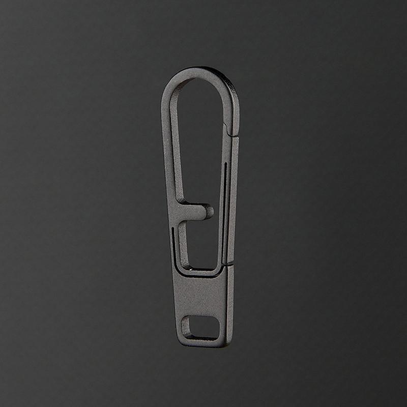 

Titanium Alloy Zipper Puller Connector Keychain Portable Outdoor Small Tool for Bag Clothes Hardware Accessory чёрный
