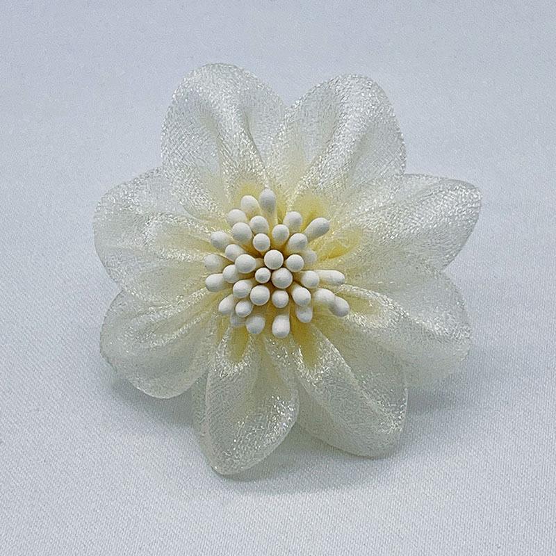 Korean Style Handmade Organza & Yarn Flower Headband Accessories