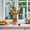 Vintage Metal Muscle Man Keychain Car Pendant Jewelry Hanging Diy Accessory Creative Lucky Gifts