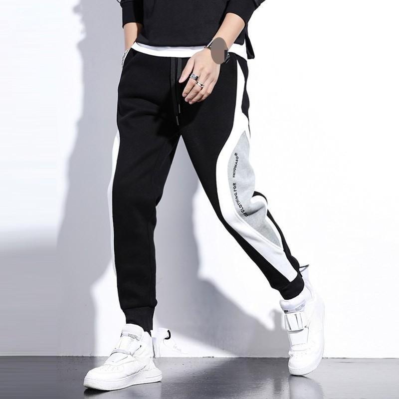 Men's Casual Sports Loose-Fitting Stitching Trousers