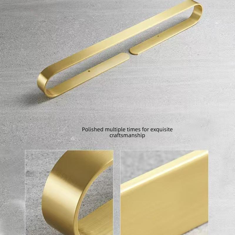 Badezimmer Handtuchhalter Wandmontage Handtuchhaken Gebürstetes Gold Handtuchständer Ablagegestell Regal 30cm/40cm/50cm Badezimmer Zubehör