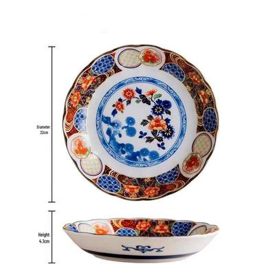 Aridani Kiln Ko-Imari Chrysanthemum Deep Plate