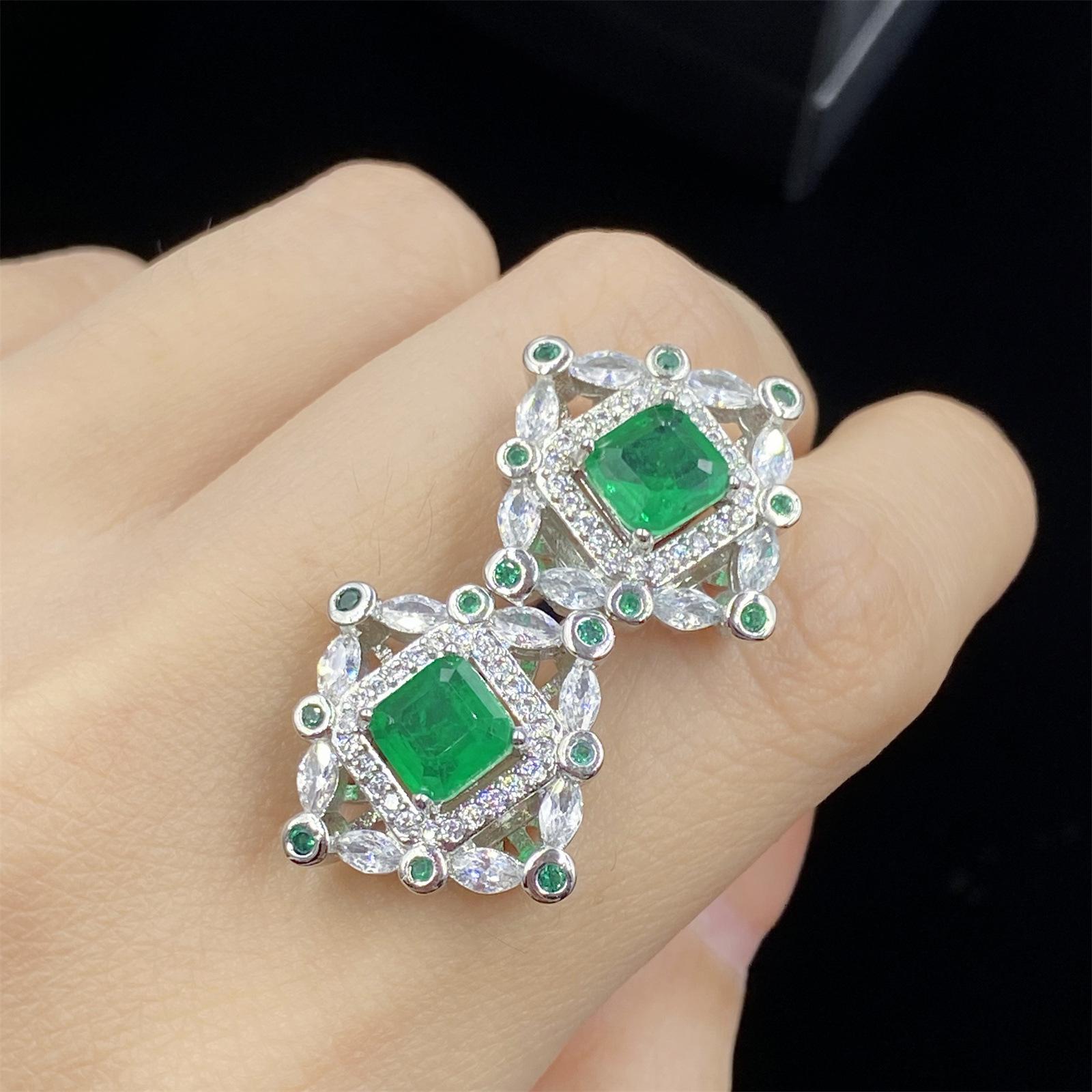 

BELLA BOX Роскошный пояс из хлопка и плюша Изумрудный комплект украшений принцессы в форме квадрата, подходящий для женщин, на каждый день, на вечеринку, ювелирные изделия высокого класса