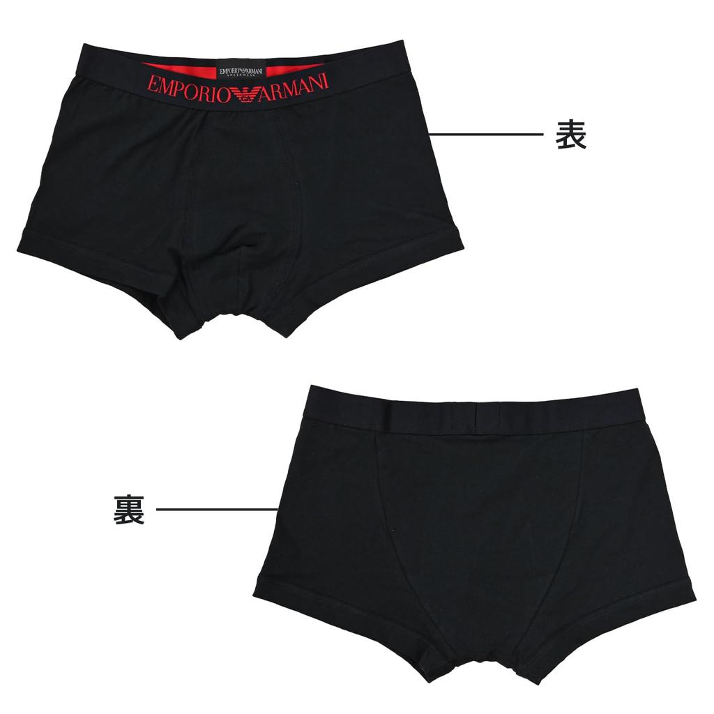 Emporio Armani Day Capsule Collection Boxer Size Black and EM000253 AF14859 FC142 Made in Valentine's Briefs, 2-Pack, Medium, Red, M, Italy. [Used]