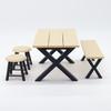 1Set 1:12 Dollhouse Miniature Tables Round Stool Outdoor Camping Chair Model Decor Toy Doll House Accessories