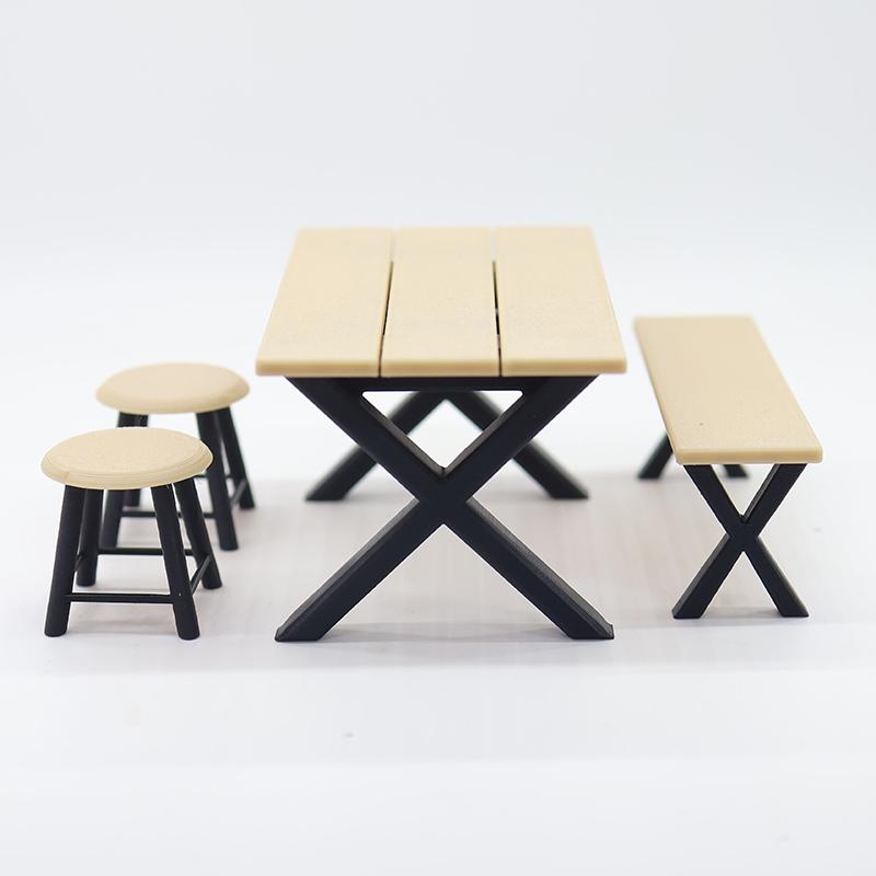 

1Комплект 1:12 Кукольных Миниатюрных Столов Круглый Табурет Стул для Кемпинга на Открытом Воздухе Модель Декор Игрушка Аксессуары для Кукольного Домика