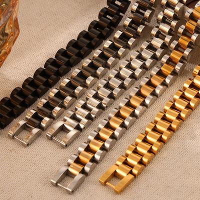Simple Hip-Hop Light Luxury Thick Chain Jewelry Titanium Steel Gold-Plated Wide Watch With Chain Men'S Bracelet Jewelry
