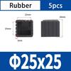 Square Rubber Black Chair Leg Caps Protector Pads Pipe Plugs Non-slips Table Foot Dust Cover Socks Floor Furniture Accessories